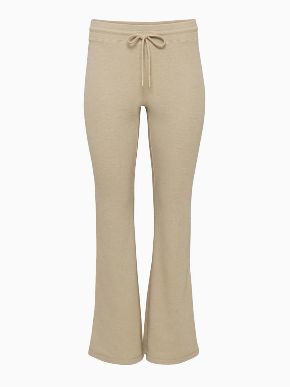 Sunday Best x Aritzia Fluent Taupe Baby Waffle Knit Pants Extra Small Preppy